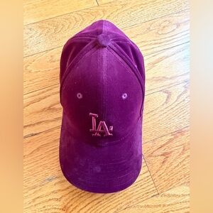 New Era Velvet 9FORTY Cap in Burgundy